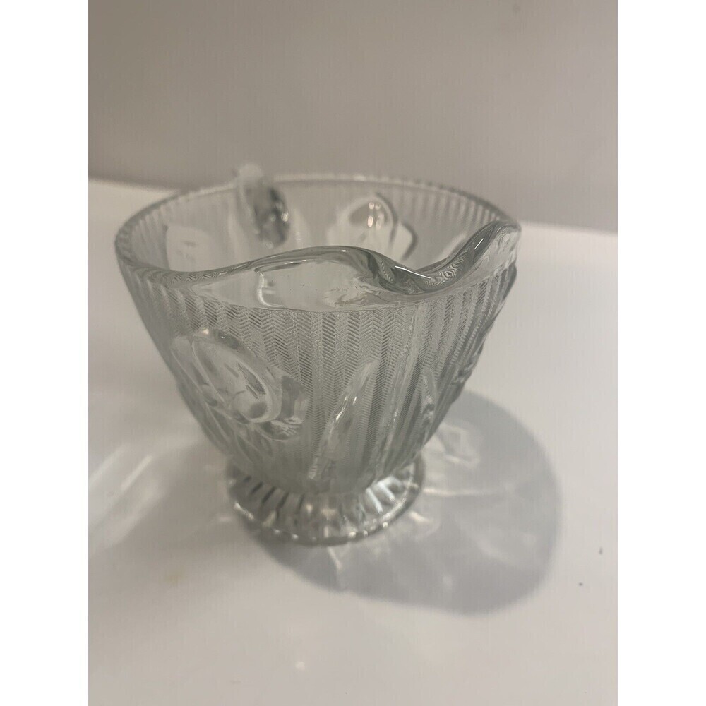 Iris & Herringbone Depression Glass Creamer Jeanette Glass 3" - Picture 2 of 6